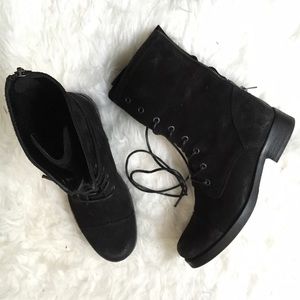 All Saints Black Moto Boots